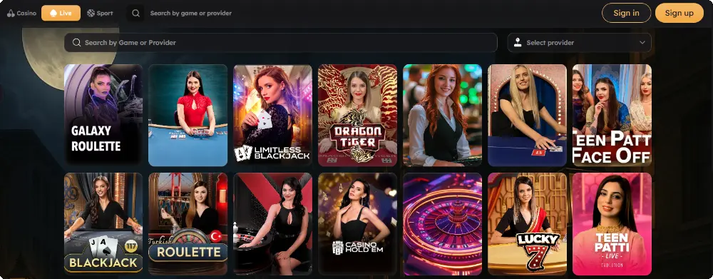 live casino thanks to multiple providers, diverse game formats, professional studio setup mania casino uk